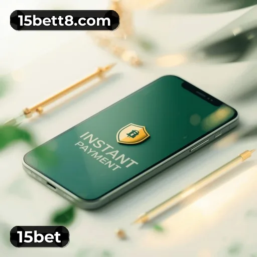 App 15bet para iOS e Android — interface mobile, login biométrico e PIX integrado